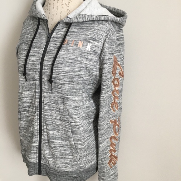 PINK Victoria's Secret Tops - HTF PINK VS Bling Perfect Full Zip Hoodie New With Tag RARE
